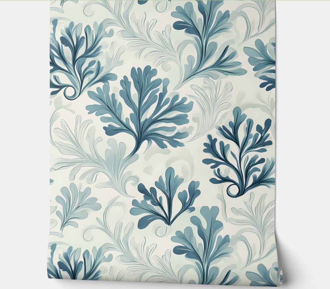 Ocean Breeze Foliage Peel and Stick Wallpaper