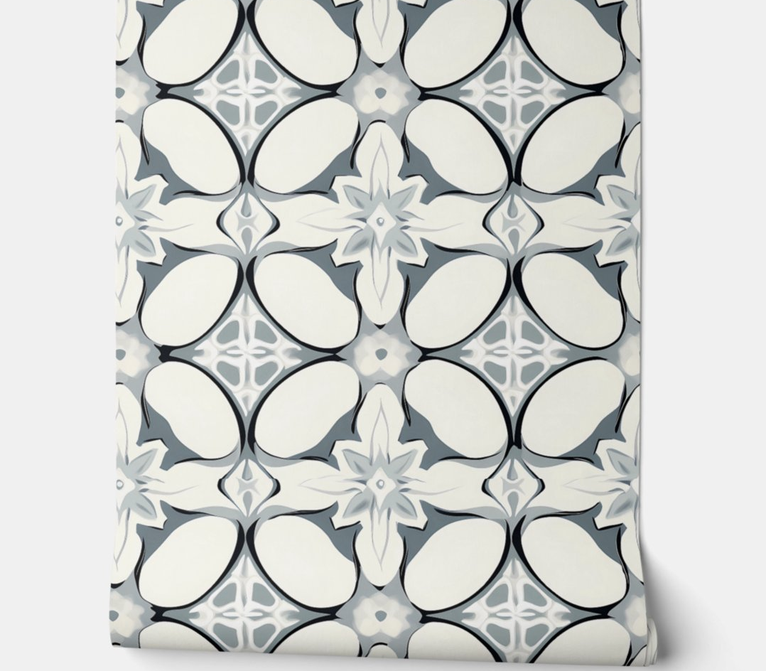 Chic Geometric Bloom Peel and Stick Wallpaper