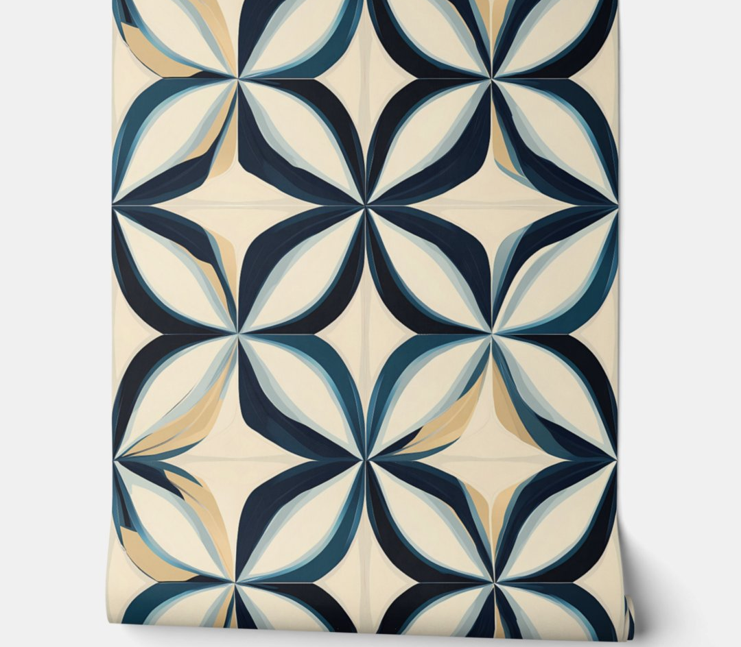 Midnight Petal Twist Peel and Stick Wallpaper