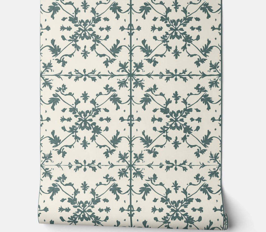 Vintage Ivy Scroll Peel and Stick Wallpaper