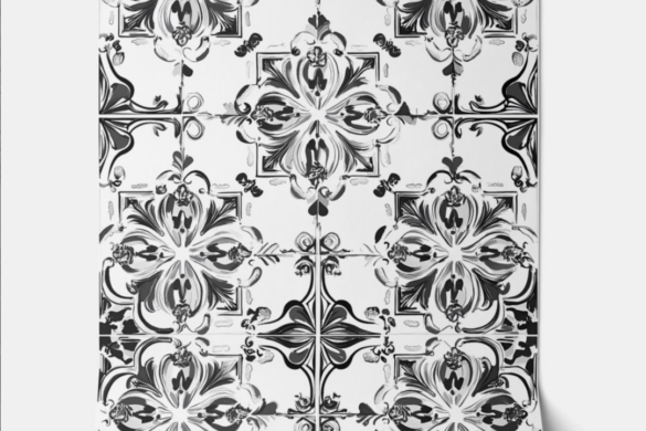 Monochrome Baroque Flourish Peel and Stick Wallpaper