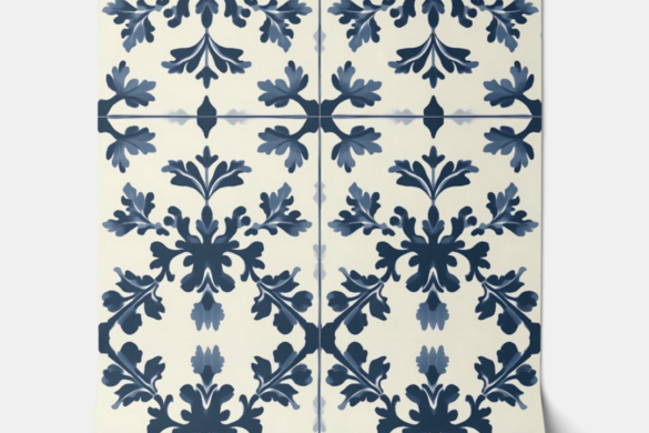 Navy Botanical Grace Peel and Stick Wallpaper