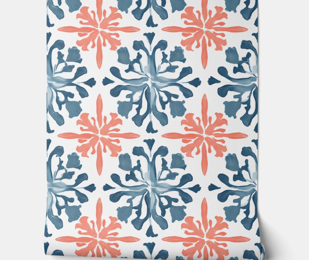 Coastal Bloom Peel and Stick Wallpaper