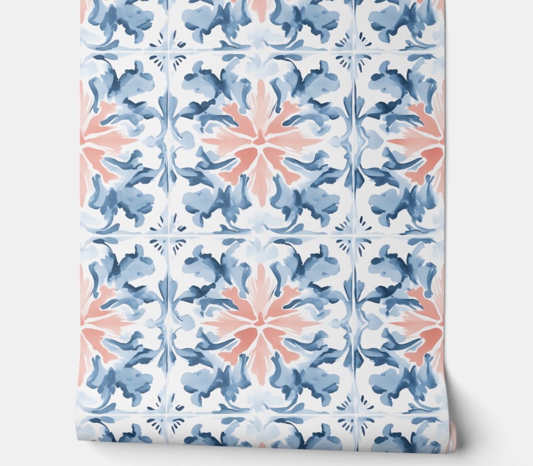 Coastal Bloom Peel and Stick Wallpaper