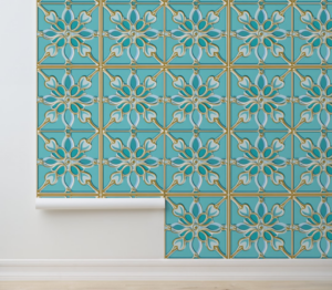 Turquoise Elegance Peel and Stick Wallpaper