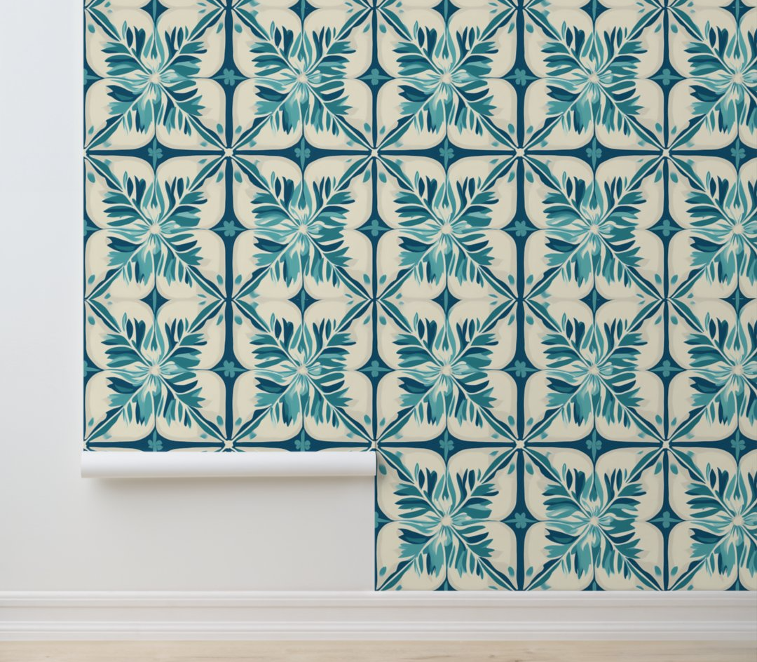Tropical Oasis Bloom Peel and Stick Wallpaper
