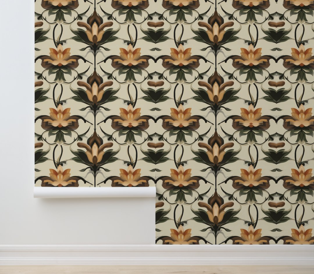 Autumn Bloom Elegance Peel and Stick Wallpaper
