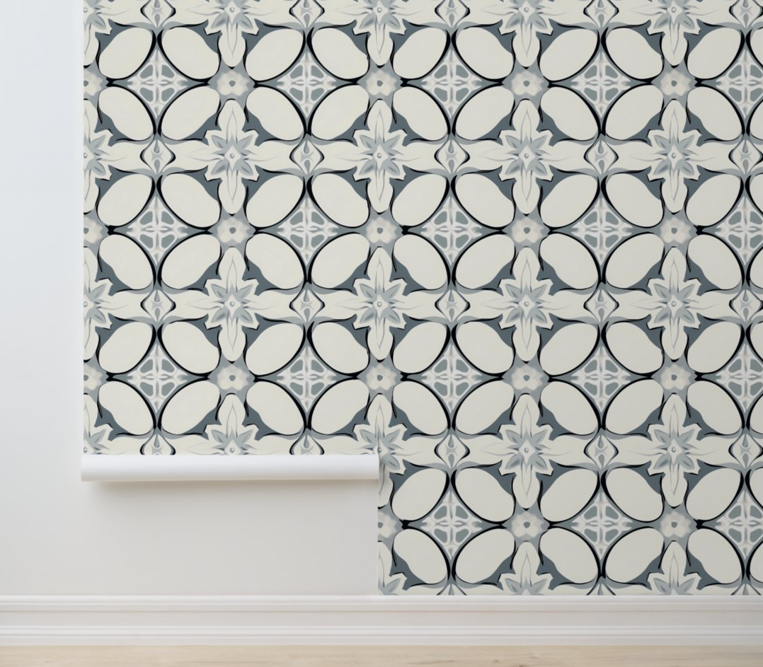 Chic Geometric Bloom Peel and Stick Wallpaper