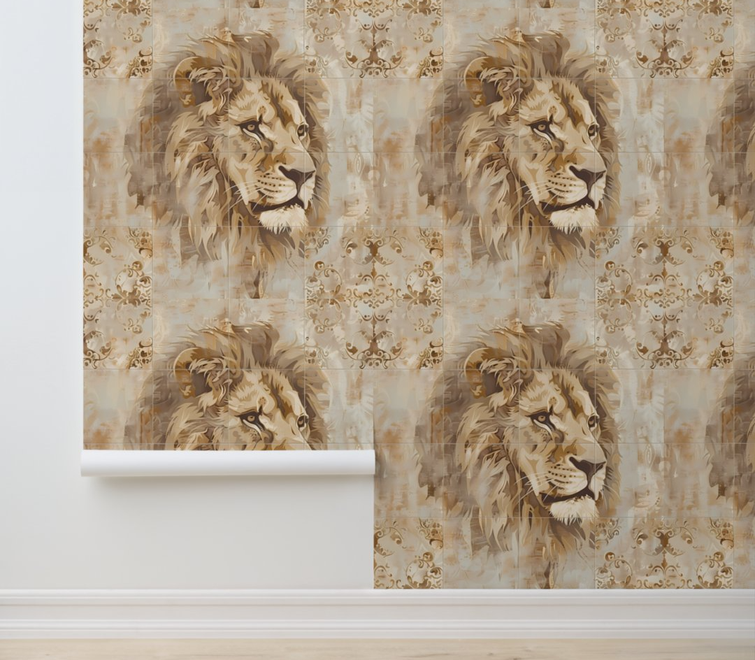 Regal Majesty Lion Peel and Stick Wallpaper