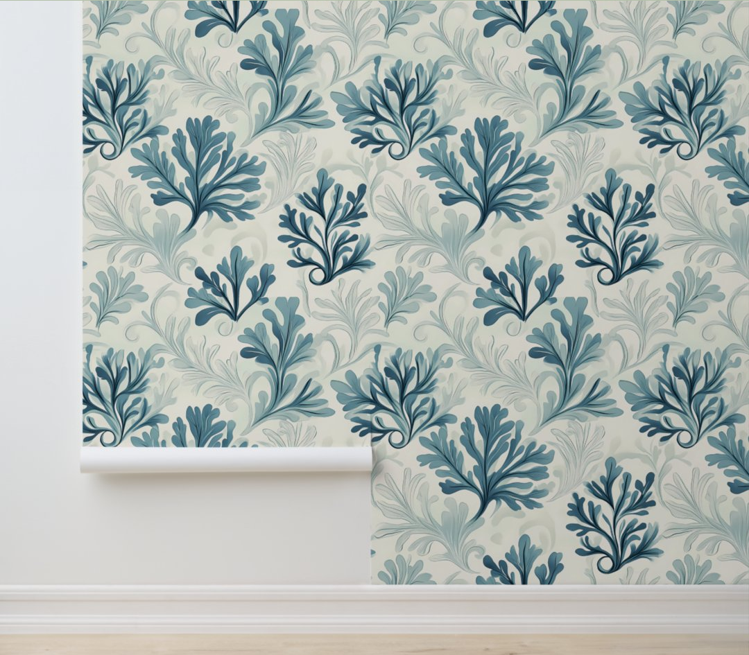 Ocean Breeze Foliage Peel and Stick Wallpaper