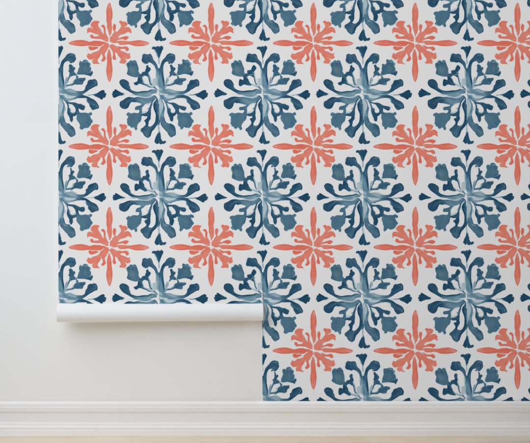 Coastal Bloom Peel and Stick Wallpaper