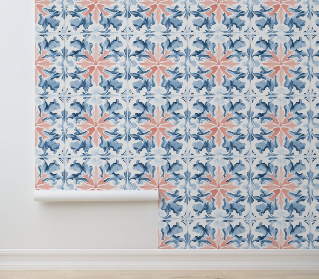 Coastal Bloom Peel and Stick Wallpaper