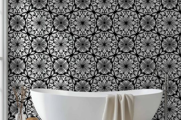 Monochrome Bloom Best Peel and Stick Wallpaper