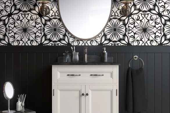 Monochrome Bloom Best Peel and Stick Wallpaper