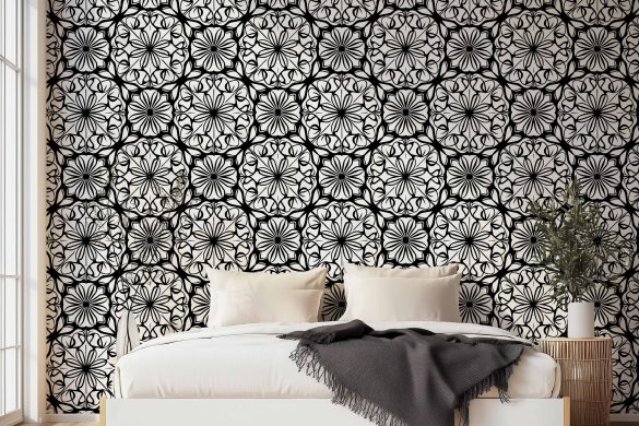 Monochrome Bloom Best Peel and Stick Wallpaper