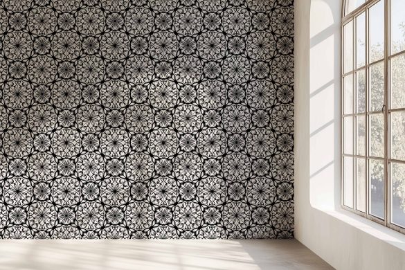 Monochrome Bloom Best Peel and Stick Wallpaper