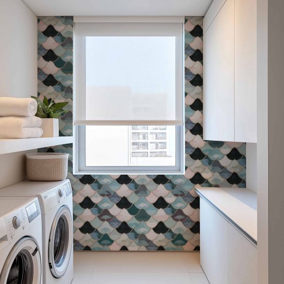 Laundry-Room-2—Elegant-Scales-Pattern-lr coastal peel and stick wallpaper