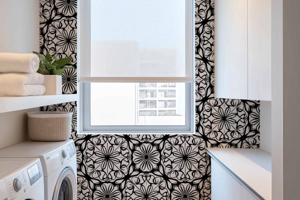 Monochrome Bloom Best Peel and Stick Wallpaper