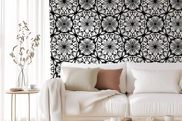 Monochrome Bloom Best Peel and Stick Wallpaper