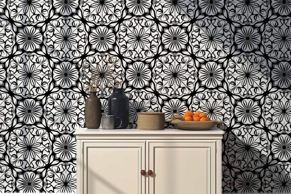 Monochrome Bloom Best Peel and Stick Wallpaper
