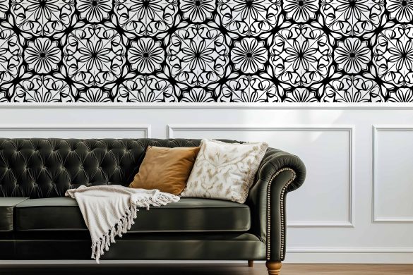 Monochrome Bloom Best Peel and Stick Wallpaper