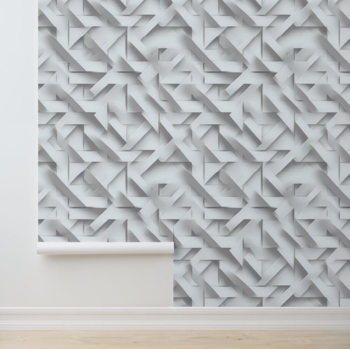 Modern Geometric Symphony Peel and Stick Wallpaper 