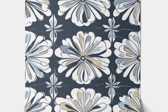 Elegant Modern Floral Pattern Peel and Stick Wallpaper