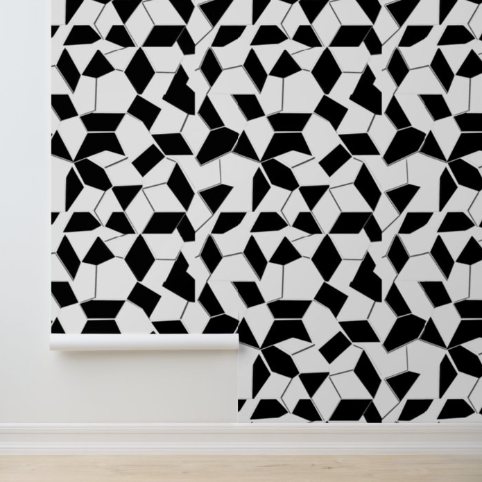 Monochrome Mosaic Marvel Peel and Stick Wallpaper