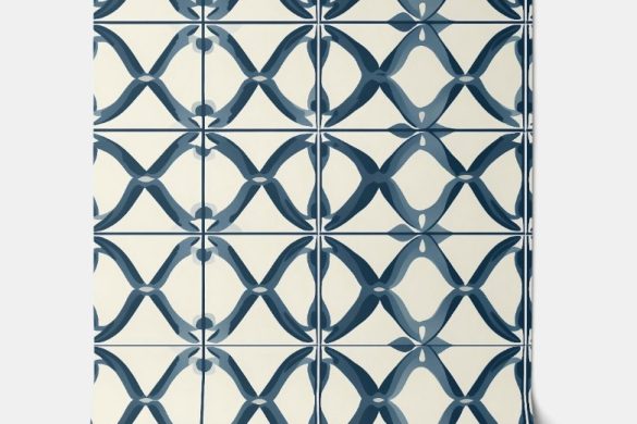 Oceanic Interlace coastal inspired peel and stick wallpaper