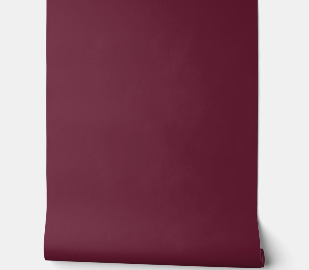 Rich Burgundy Minimalism - Burgundy - Modern Chic Peel and Stick Wallpaper