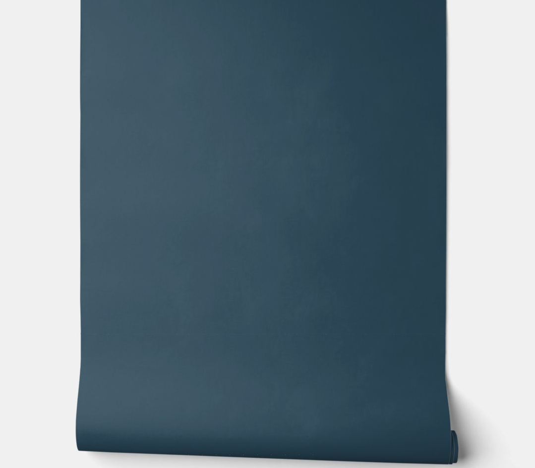 Deep Ocean Blue - Navy Blue - Modern Peel and Stick Wallpaper