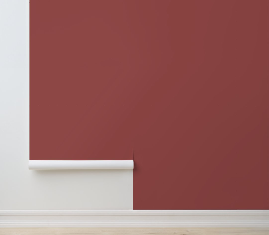 Dark Dusty Rose Elegance - Rose - Modern Classic Peel and Stick Wallpaper