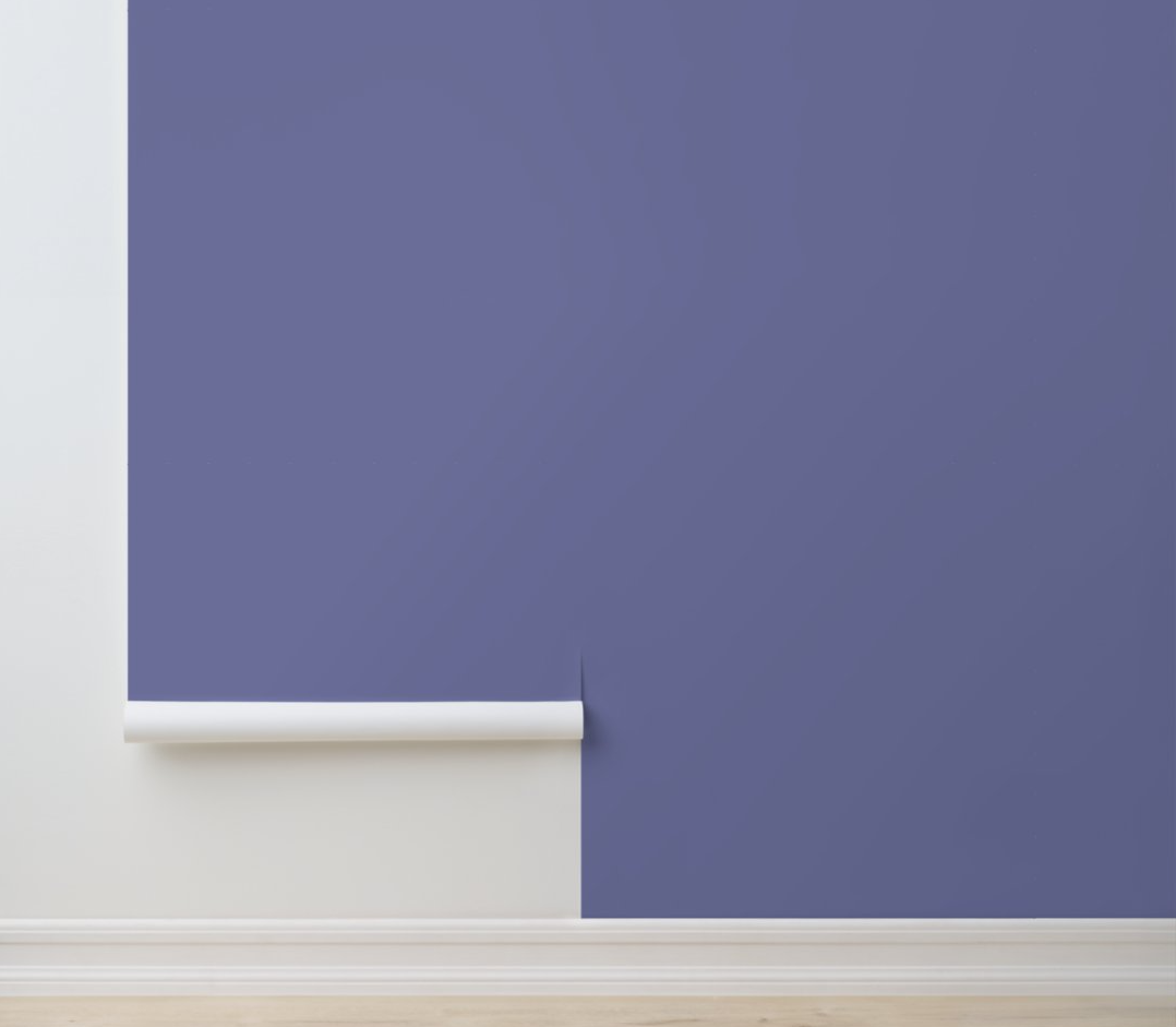 Calm Periwinkle - Periwinkle Blue - Minimalist Peel and Stick Wallpaper