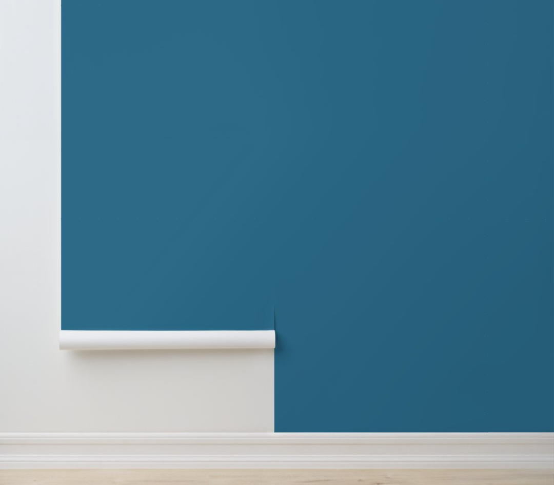Azure Calm - Deep Blue - Modern Style Peel and Stick Wallpaper