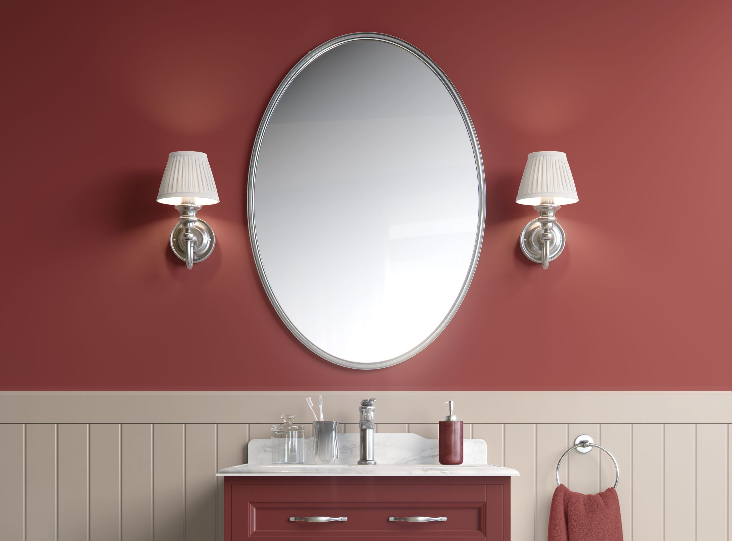 Dark Dusty Rose Elegance - Rose - Modern Classic Peel and Stick Wallpaper