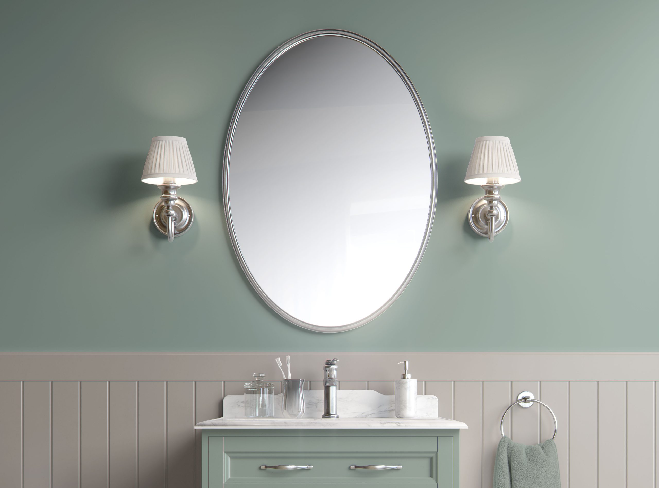 Tranquil Seafoam - Seafoam Green - Minimalist Peel and Stick Wallpaper