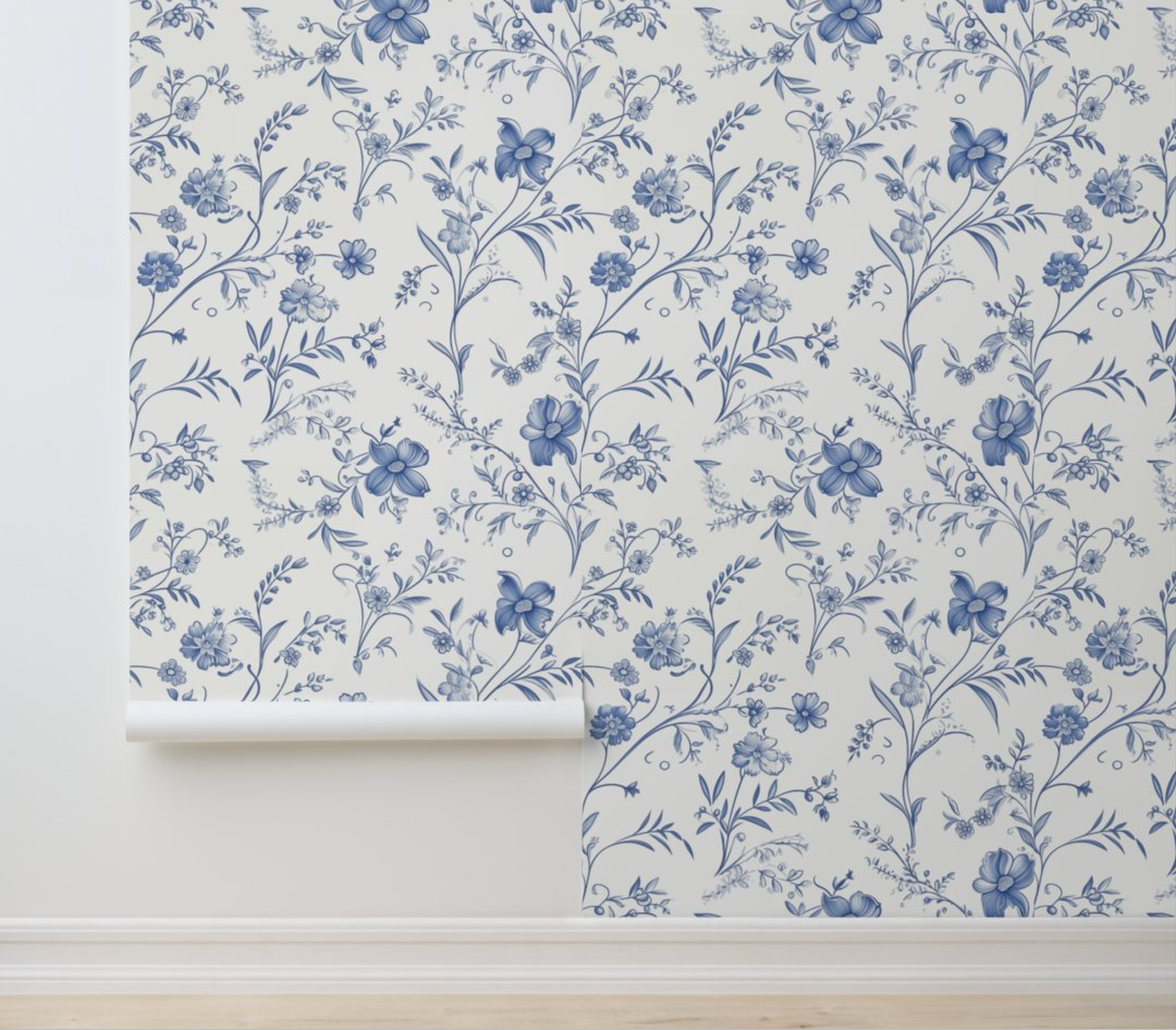floral peel and stick wallpaper
