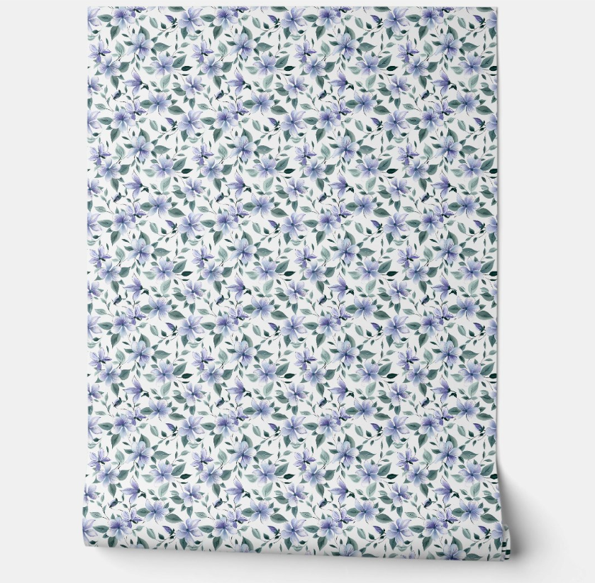 Botanical Breeze Mini - Blue, Green, Purple - Organic Modern