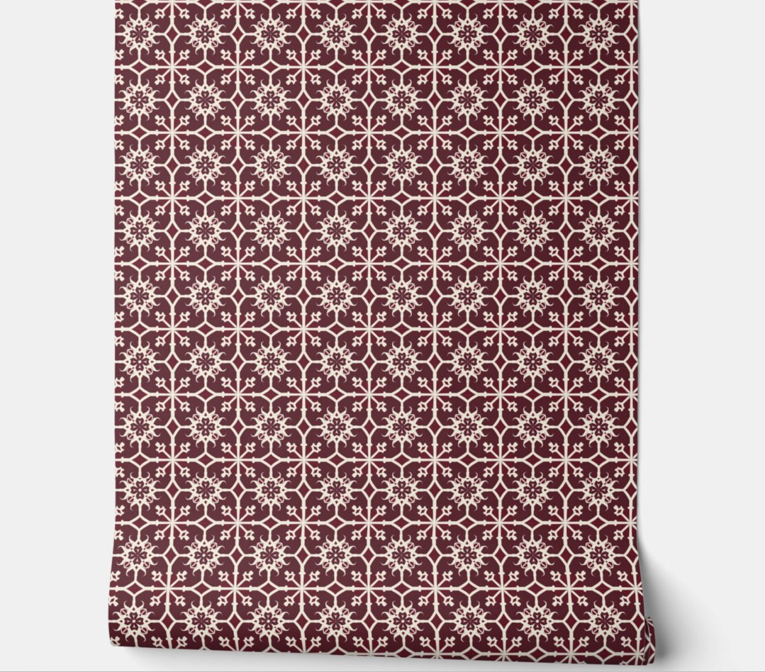 Crimson Harmony Mini - Burgundy & Cream - Sophisticated Design