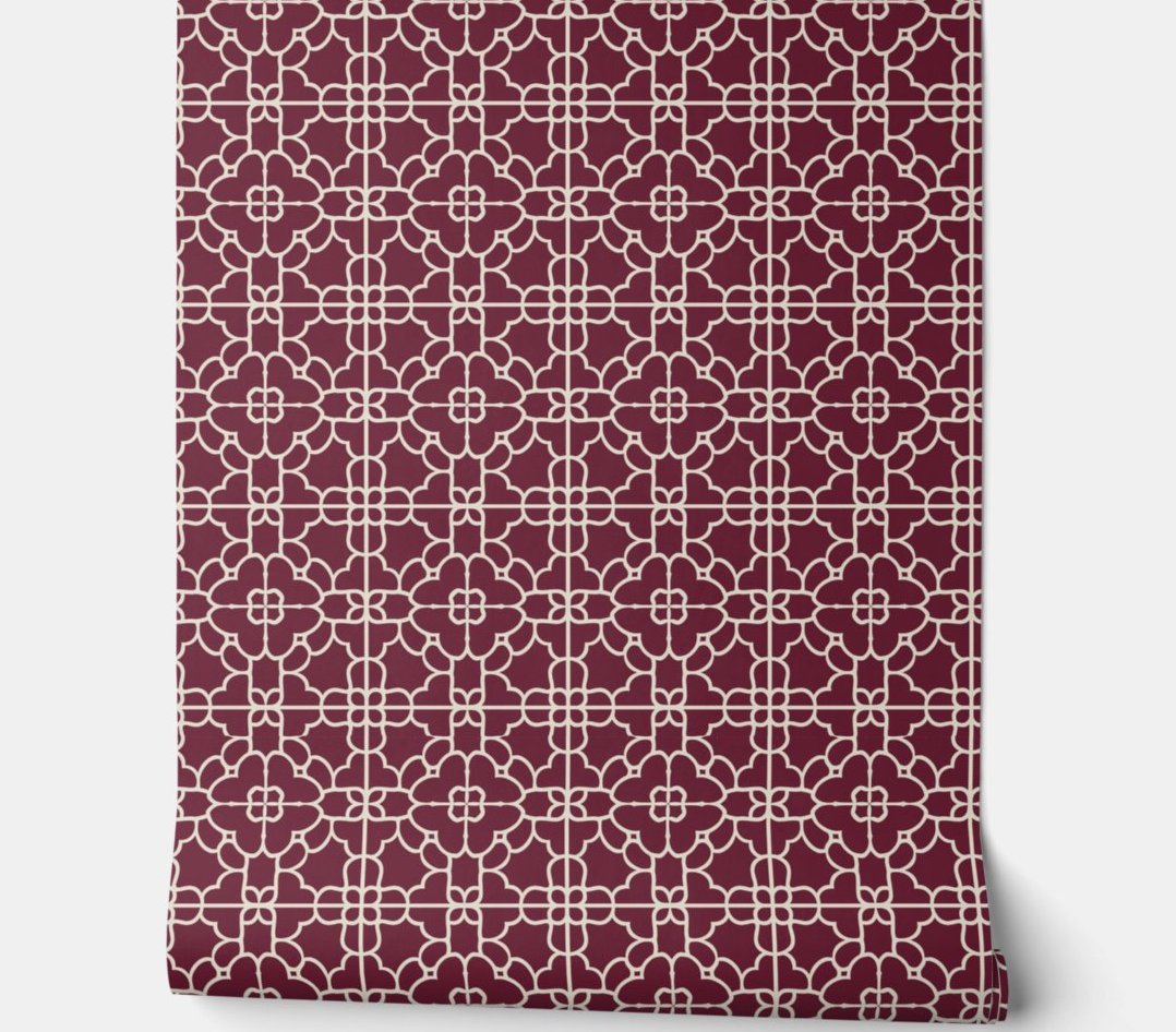Crimson Majesty Mini - Burgundy & Cream - Sophisticated Design