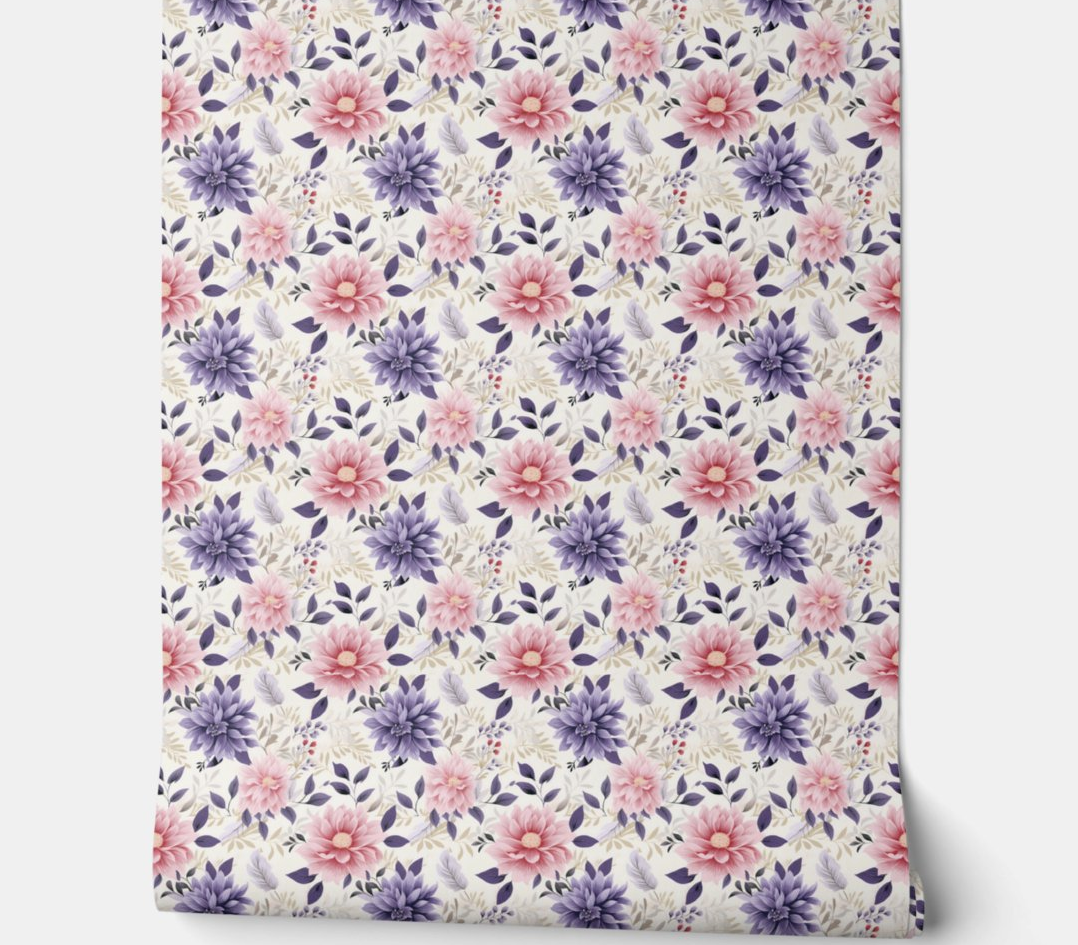 Floral Bliss Mini - Purple, Pink, Beige - Glam