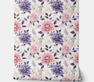 Floral Bliss Petite - Purple, Pink, Beige - Glam