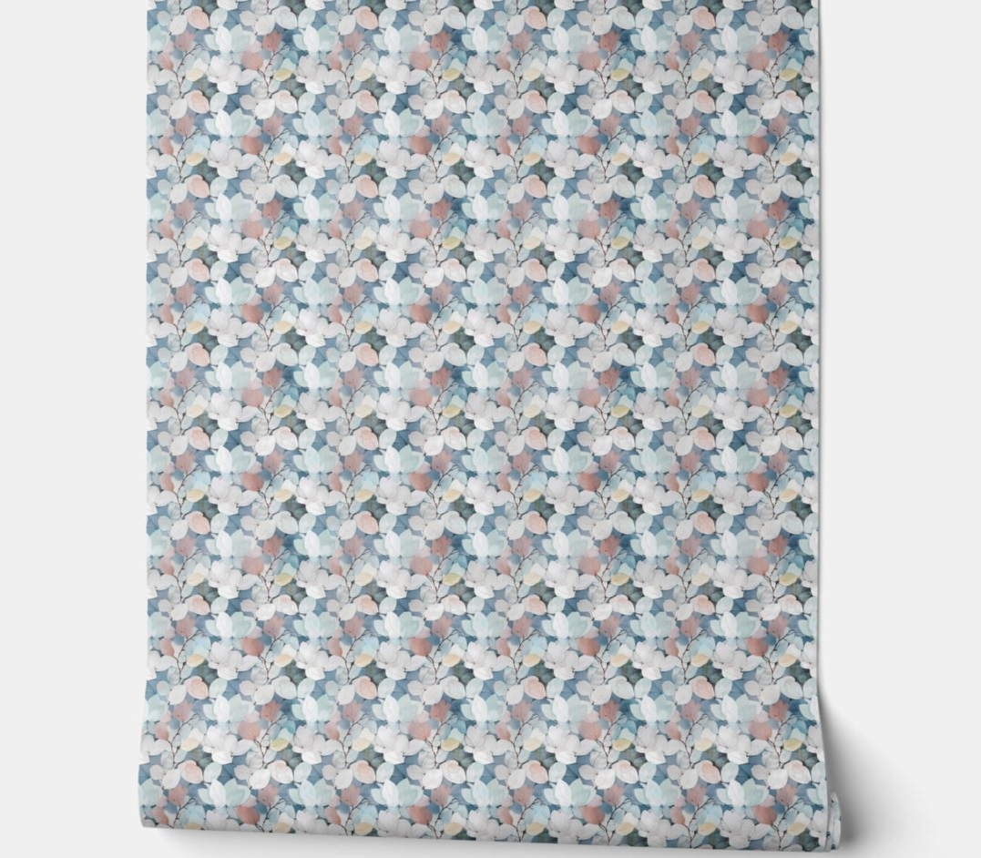 Muted Garden Mini - Teal, Blush, White - Organic Modern
