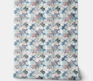 Muted Garden Petite - Teal, Blush, White - Organic Modern