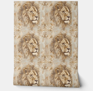 Noble Lion Petite - Beige, Gold, White