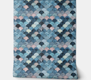 Oceanic Scales Petite - Blue, Pink, Gray - Coastal