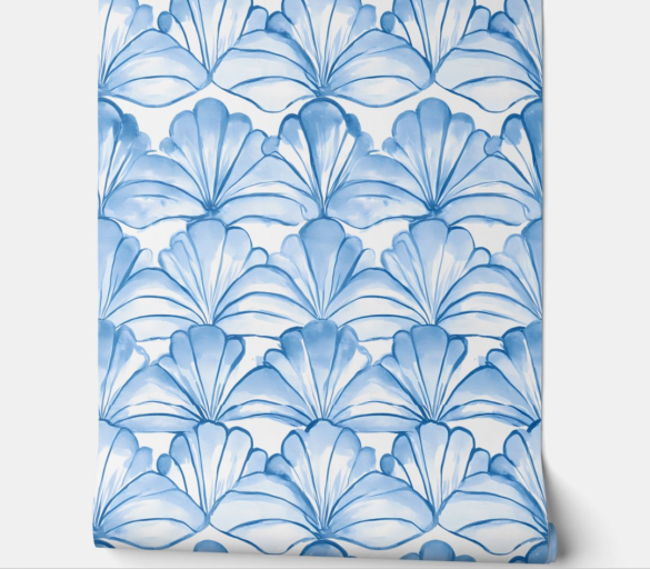 1 coastal blue peel and stick wallpaper