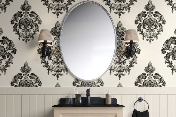 Baroque Grandeur-easy removable wallpaper for bathroom Baroque Grandeur-easy removable wallpaper for bathroom