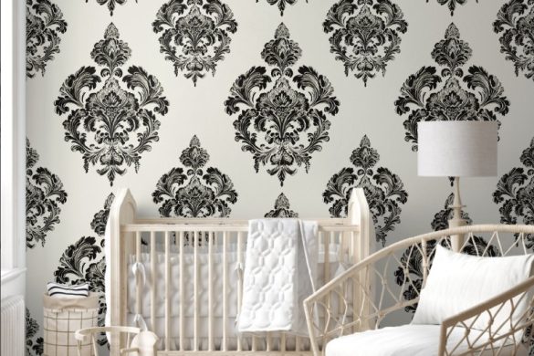 Baroque Grandeur peel and stick wallpaper for nursery Baroque Grandeur peel and stick wallpaper for nursery