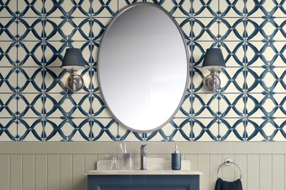 Bathroom-Cabinet-Oceanic Interlace-easy removable wallpaper Bathroom-Cabinet-Oceanic Interlace-easy removable wallpaper